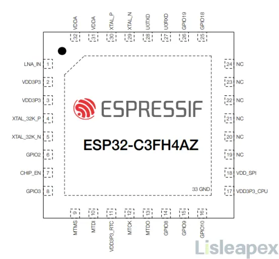 ESP32-C3FN4 Pinout