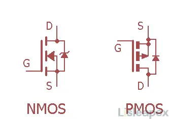 PMOS vs NMOS Symbol